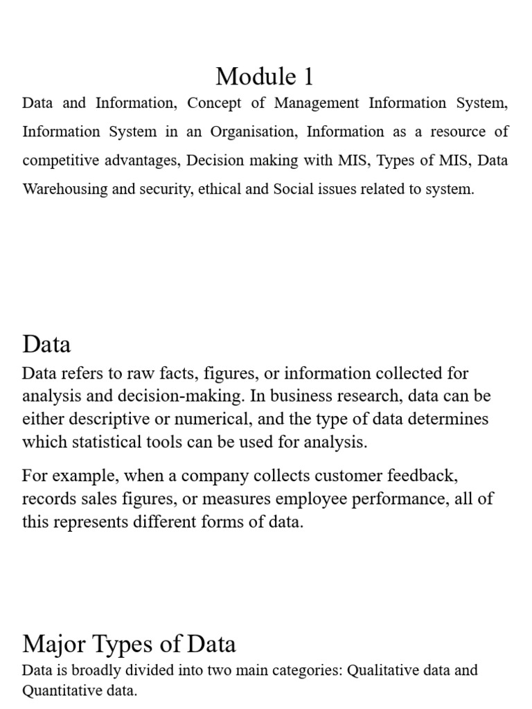 Ba Module 1 | PDF