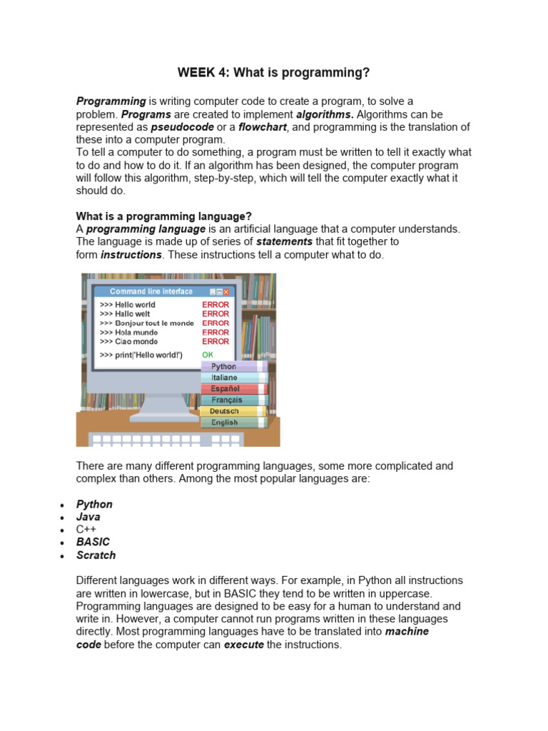 Introduction To Programming (Student) - 1 | PDF | Algorithms ...