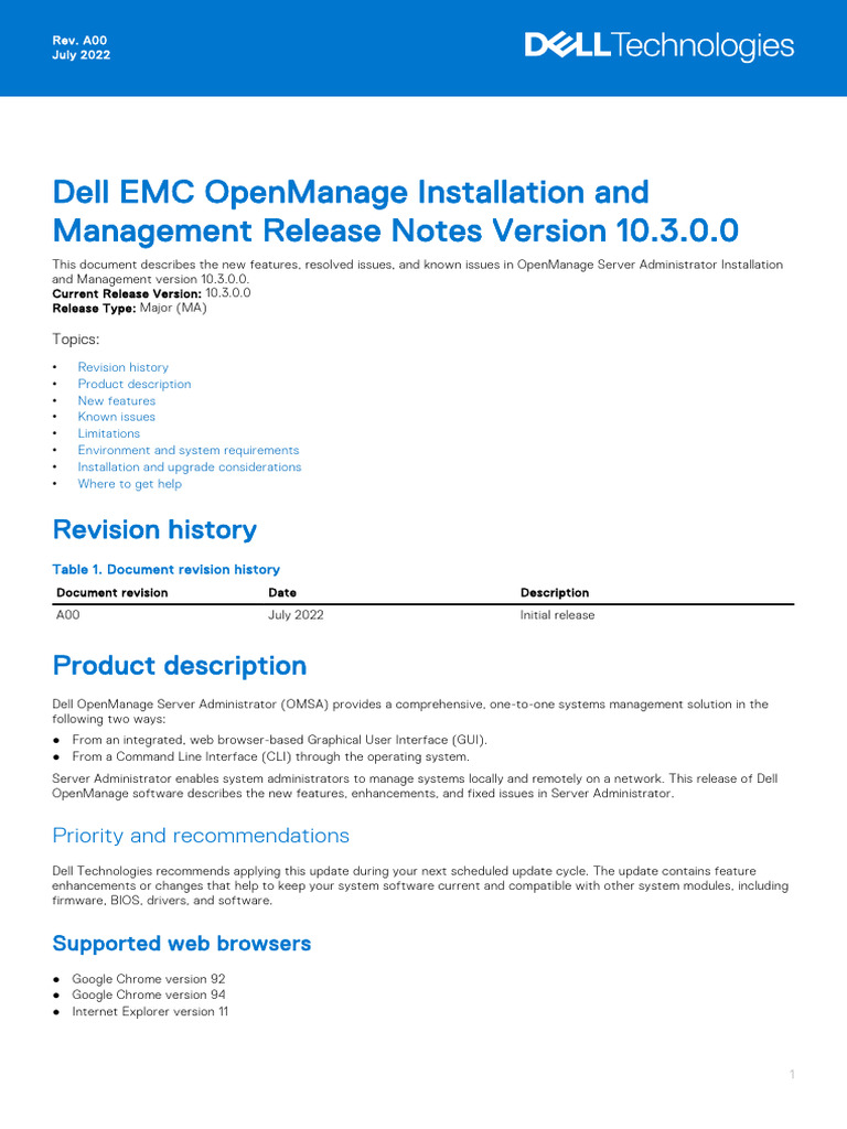 OMSA Installation Release Notes | PDF | Desktop Environment | Directory ...