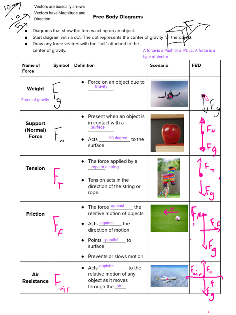 Kami Export - Jacob Conner - Free Body Diagrams | PDF | Force | Tension ...