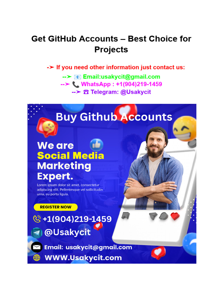 Get GitHub Accounts - Best Choice For Projects | PDF | Software ...