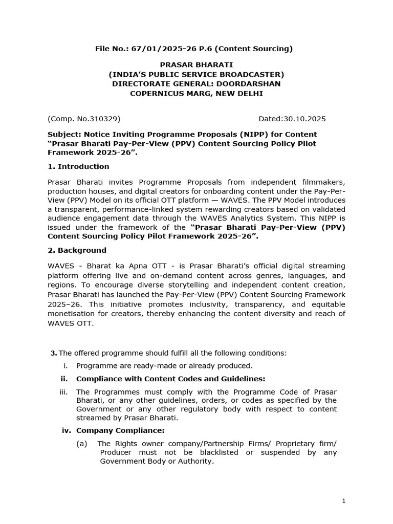 PPV NIPP Revised Approved 30102025 | PDF