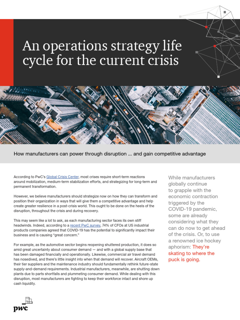 PWC Manufacturing Operations Strategy Lifecycle Crisis | PDF