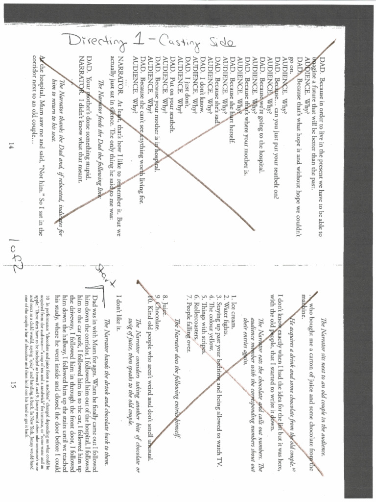 Directing 1 - EBT Side For Casting Lesson | PDF