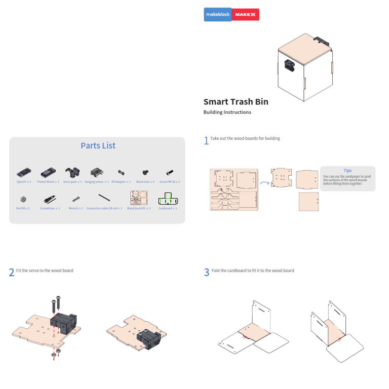 Smart Trash Bin-CyberPi Educational Competition Kit | PDF | Tools ...