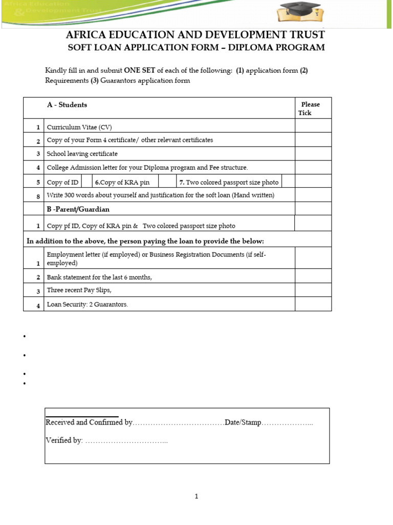 Updated Diploma Application Forms 2023 | PDF