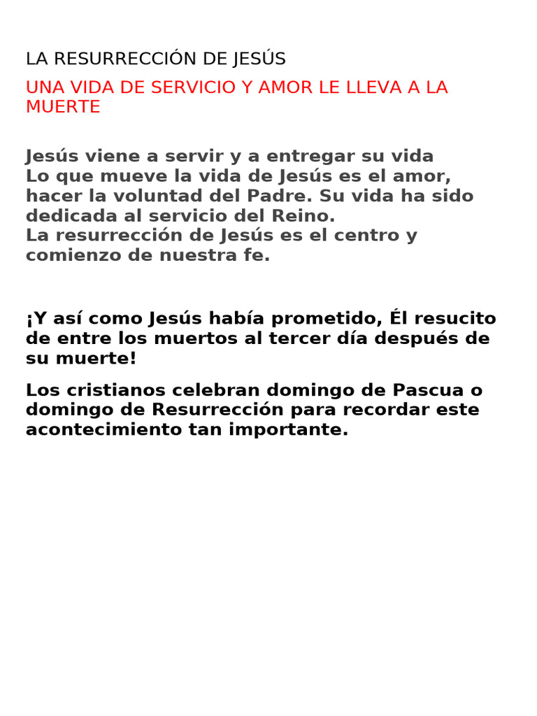 La Resurrección de Jesús | PDF