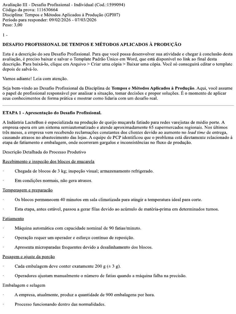 Instruções para Fazer A Av3 | PDF