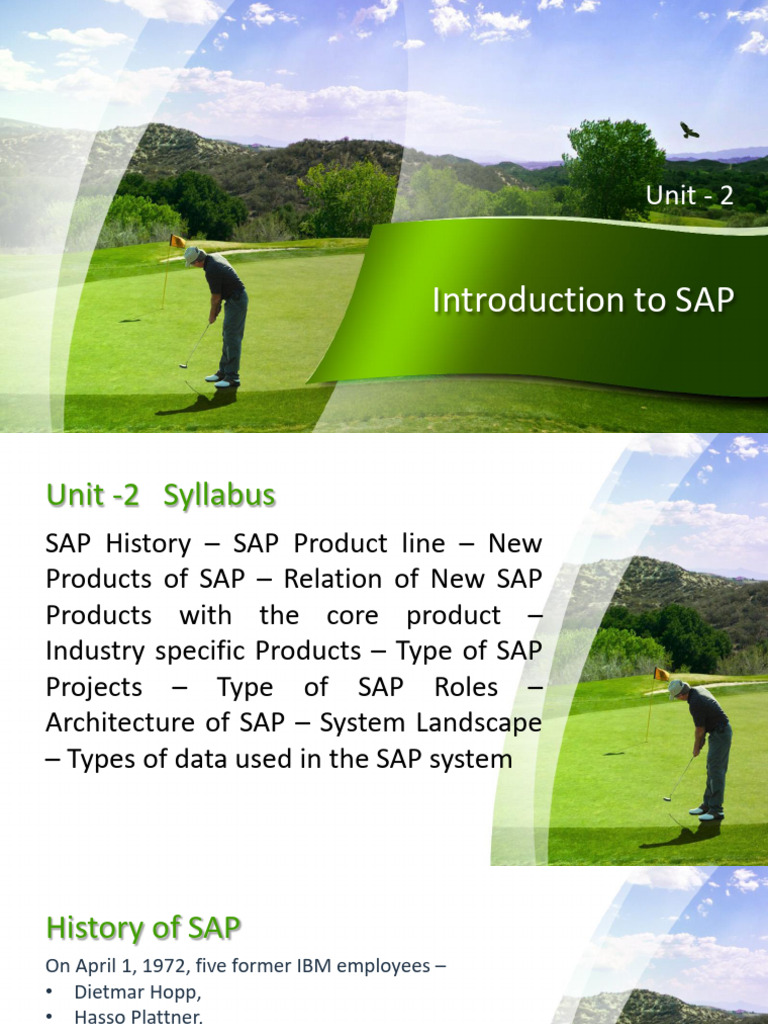 Unit - 2 Introduction To ERP | PDF | Computing | Sap Se