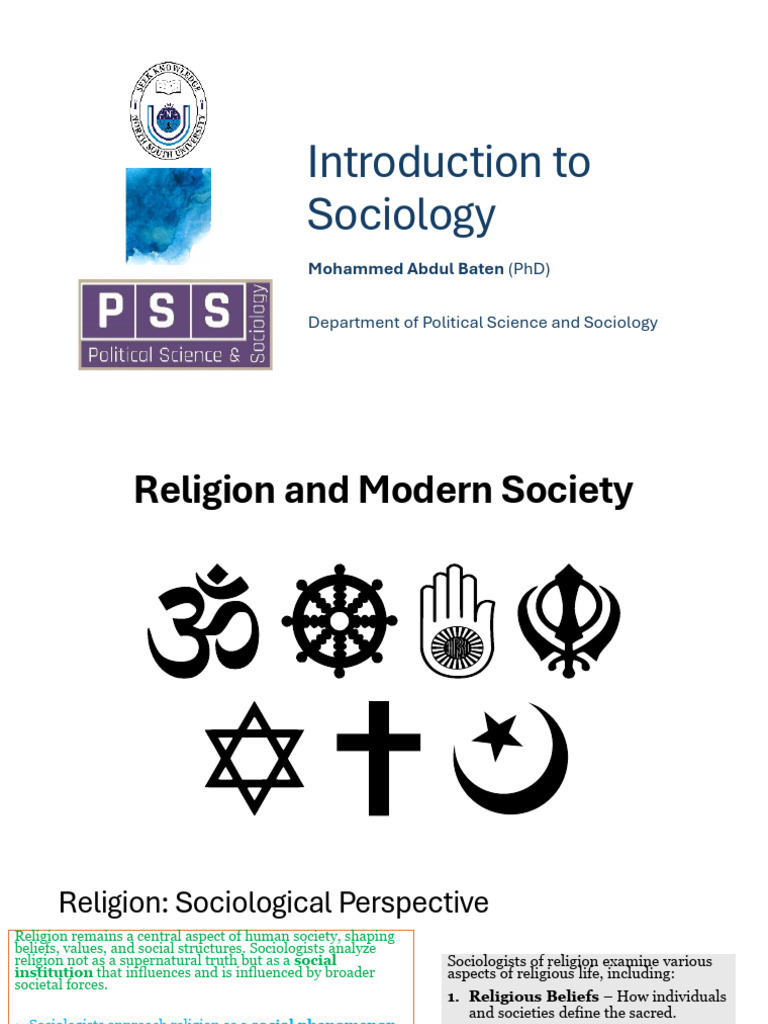 Lecture On Religion and Modern Society | PDF | Religious Pluralism ...