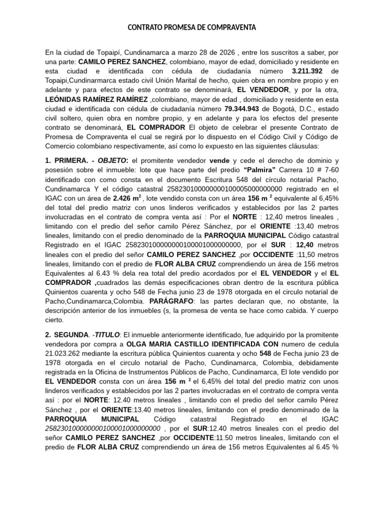 Contrato de Compraventa | PDF | Ley común