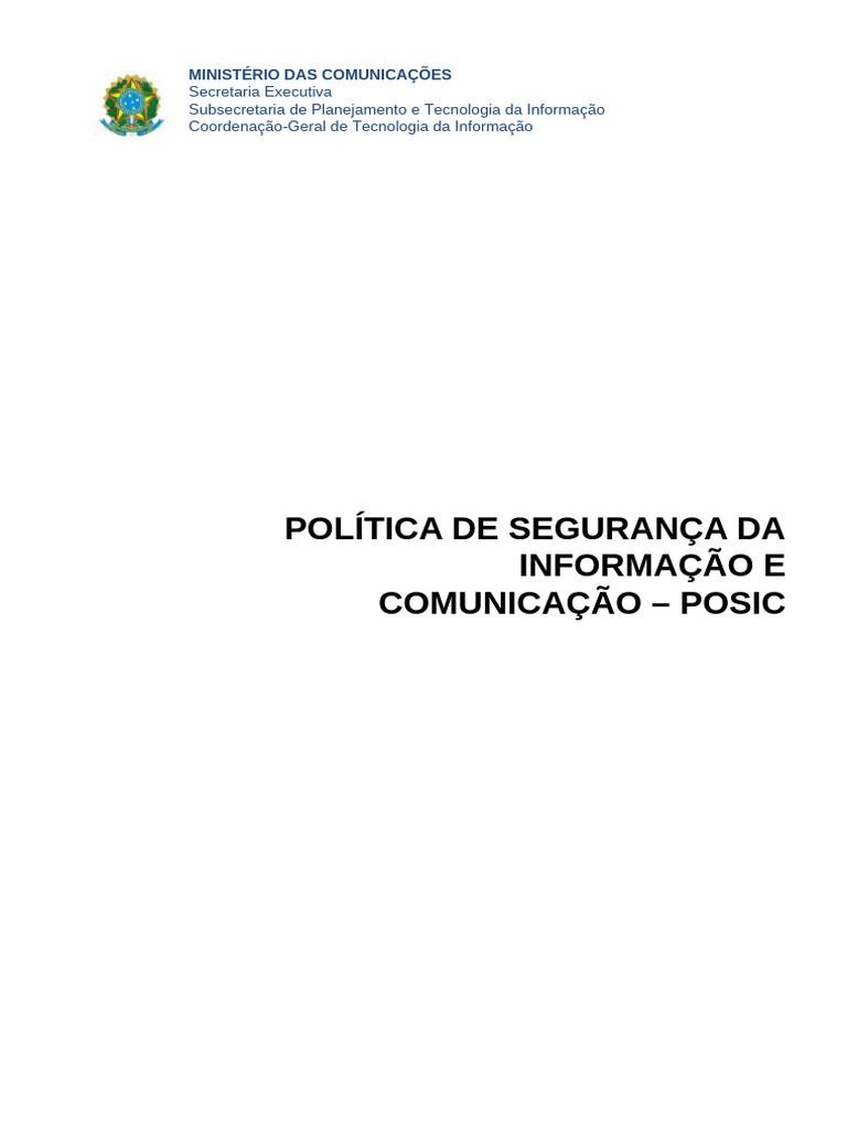 PoSIC MCOM 2021 2022v1.11 | PDF | Segurança da informação | Computação ...