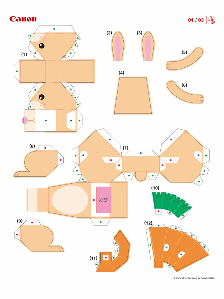 Canon Papercraft - Moving Rabbit | PDF