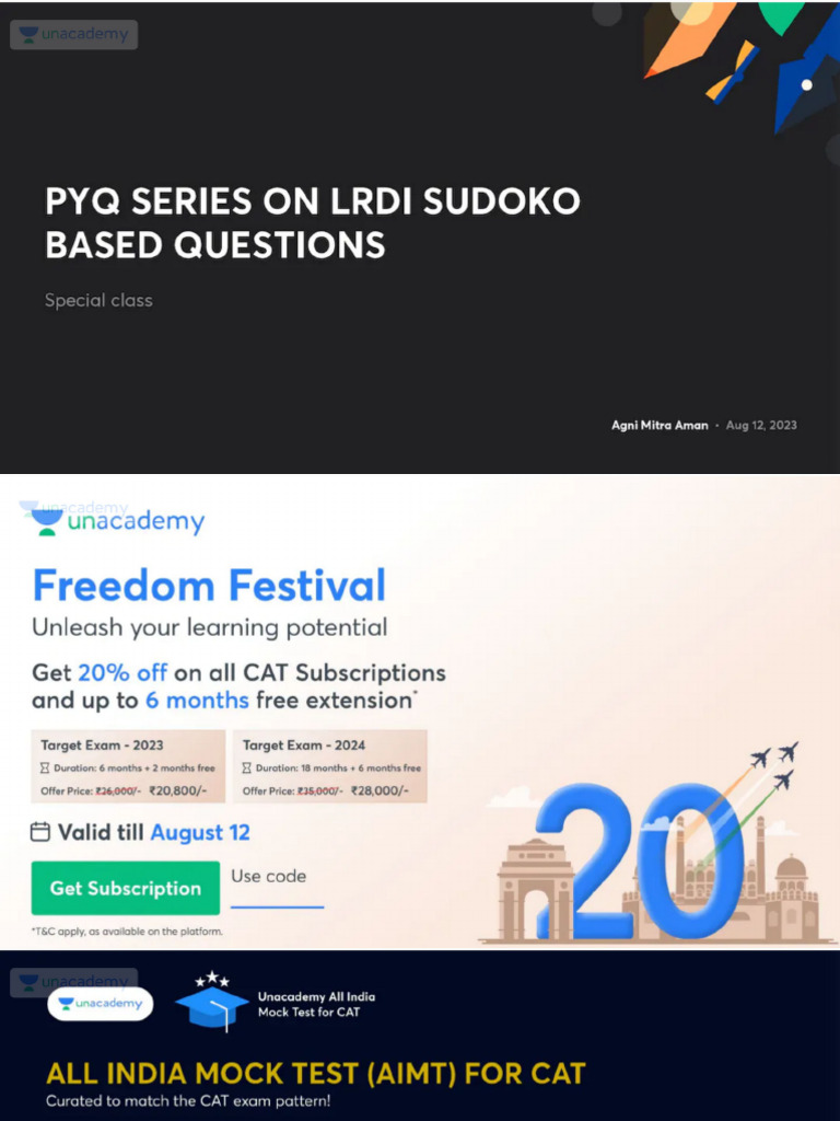 Pyq Series On Lrdi Sudoko Based Questions No Anno | PDF