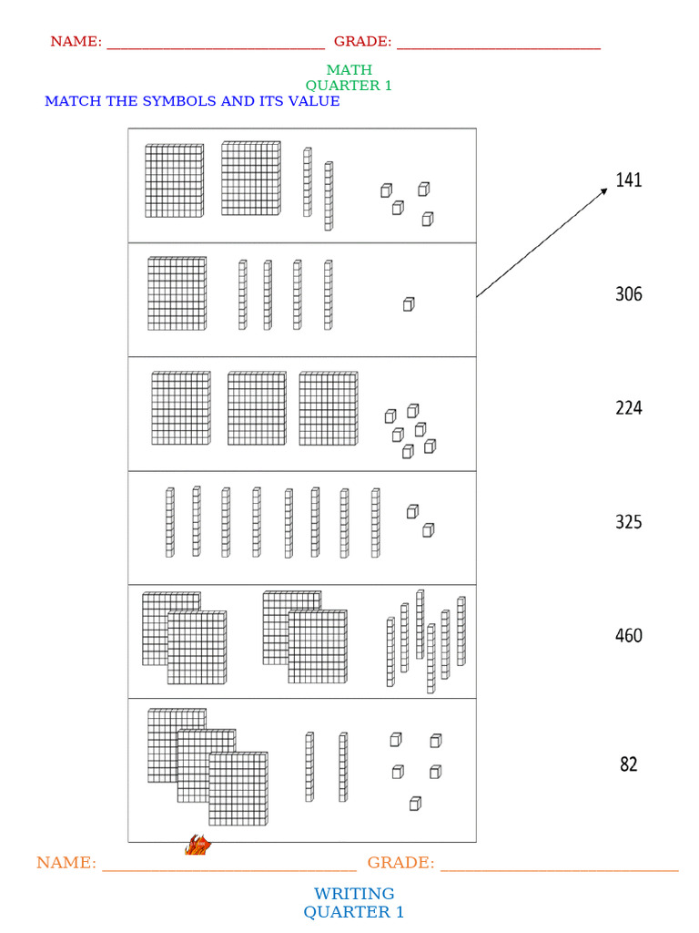Match The Symbols and Its Value: NAME: - GRADE | PDF