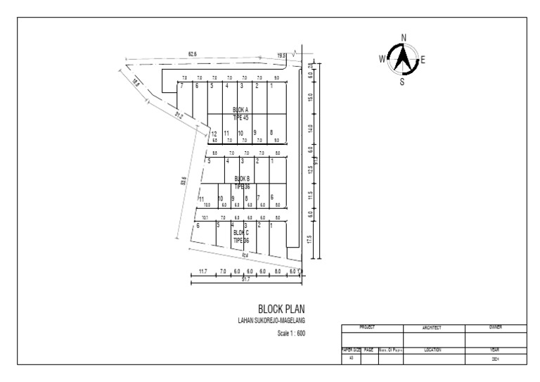 Block Plan Sukorejo | PDF | Stationery