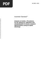 As 2883-2000 Analysis of Metals - Procedures For The Setting Up Calibration and Standardization of Atomic Emi