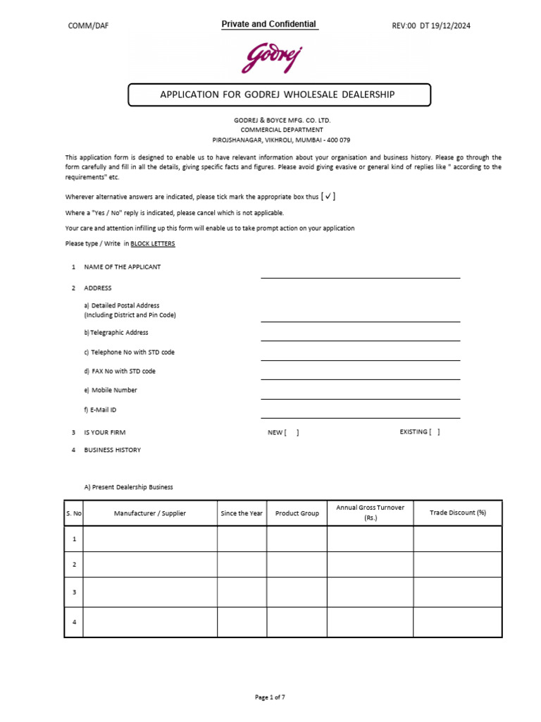 Application Form-WD With Revised Logo & Revision Date | PDF