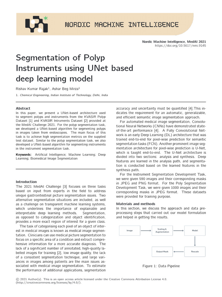 Segmentation of Polyp Instruments Using UNet Based Deep Learning Model ...