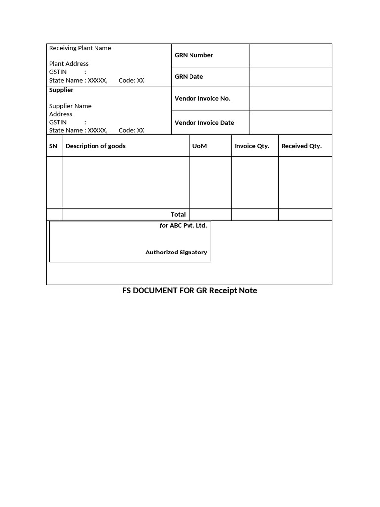 GRN Print Out | PDF
