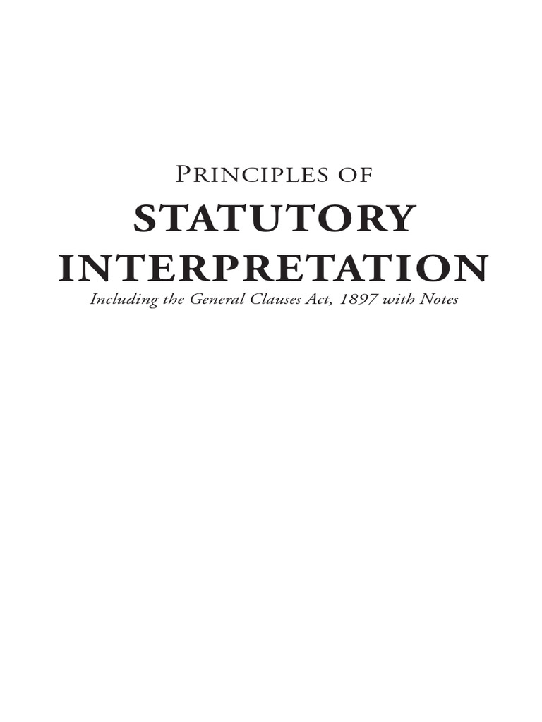 Principles of Statutory Interpretation 15th Compress | PDF | Supreme ...