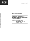 As 2993.1-1987 Vibration and Shock - Dynamic Characteristics of the Human Body Driving Point Impedance of The