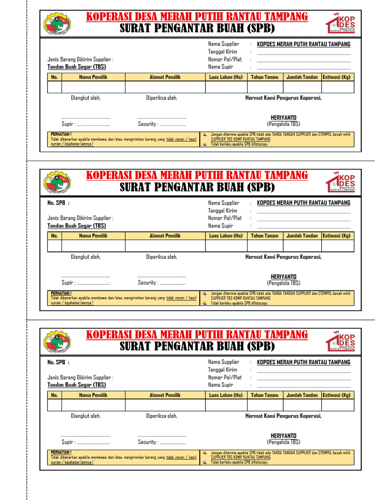 Format SPB Heriyanto | PDF