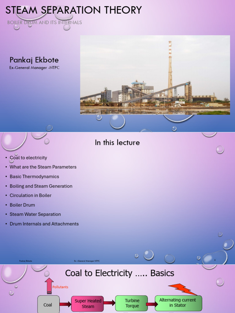 Steam Separation Theory | PDF | Steam | Power Station