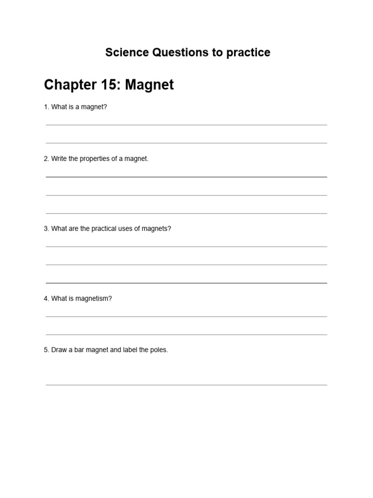 Science Questions To Practice | PDF