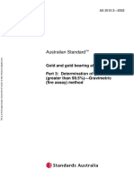 As 3515.3-2002 Gold and Gold Bearing Alloys Determination of Gold Content (Greater Than 99.5 Percent) - Gravi