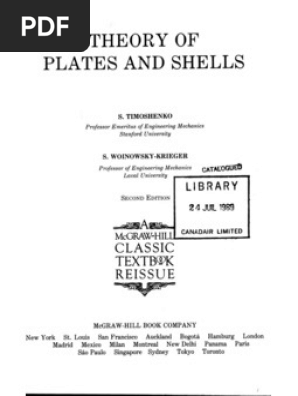 Timoshenko - Theory of Plates and Shells | PDF