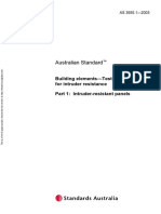 As 3555.1-2003 Building Elements - Testing and Rating For Intruder Resistance Intruder-Resistant Panels