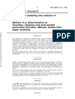 As 3580.13.2-1991 Methods For Sampling and Analysis of Ambient Air Determination of Fluorides - Gaseous and A