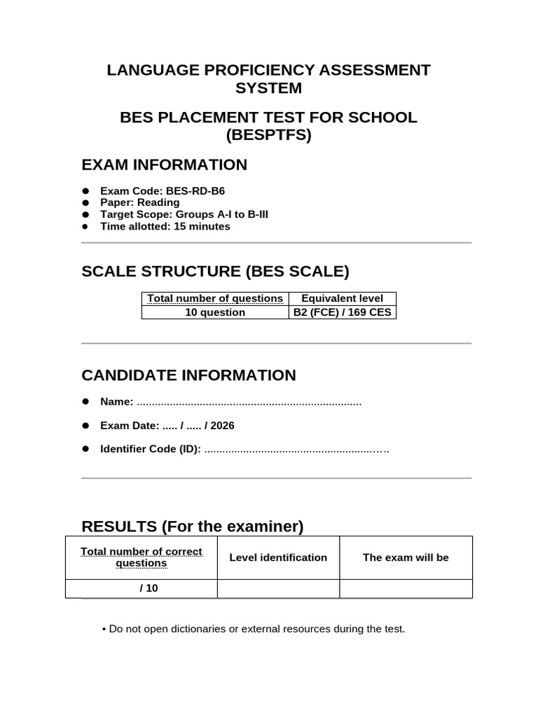 Language Proficiency Assessment System | PDF | Cue Sports