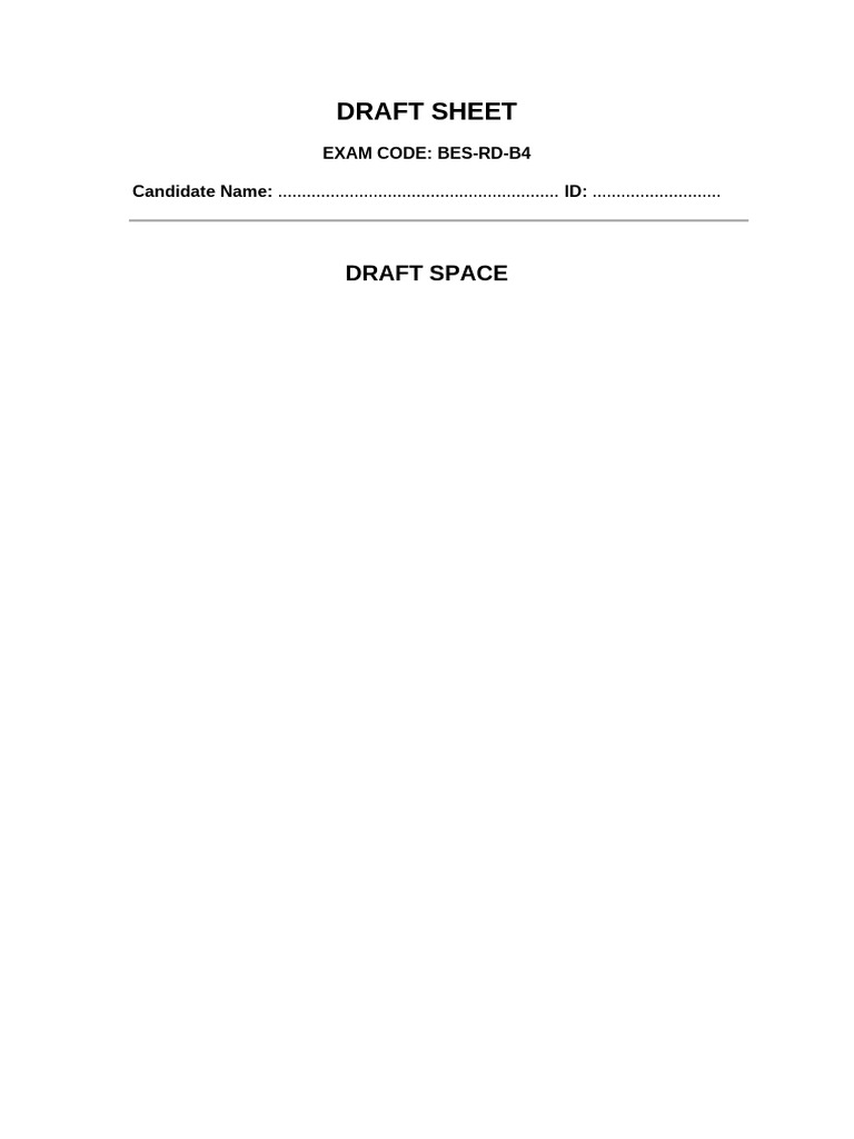 Draft Sheet | PDF