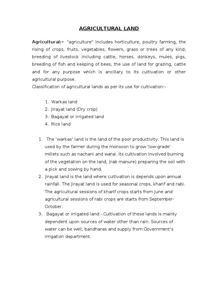 Agricultural Land PDF Tillage Mortgage Law