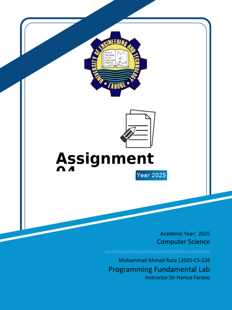 University Assignment Cover Page Template | PDF