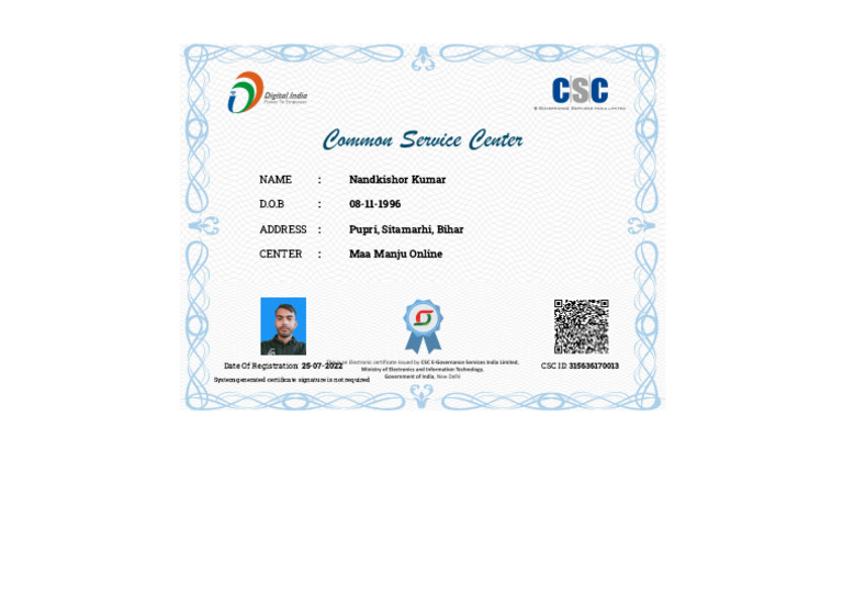 Register - Csc.gov - in Myaccount Certificate Printcert | PDF