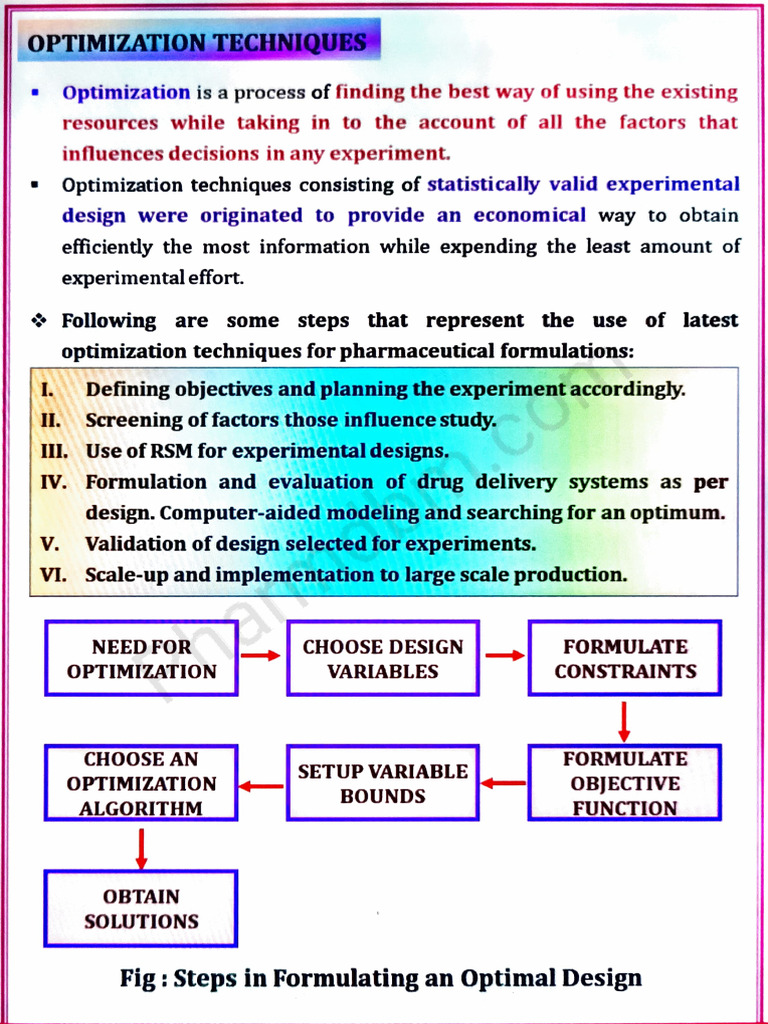 Optimization Techniques | PDF
