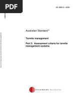 As 3660.3-2000 Termite Management Assessment Criteria For Termite Management Systems