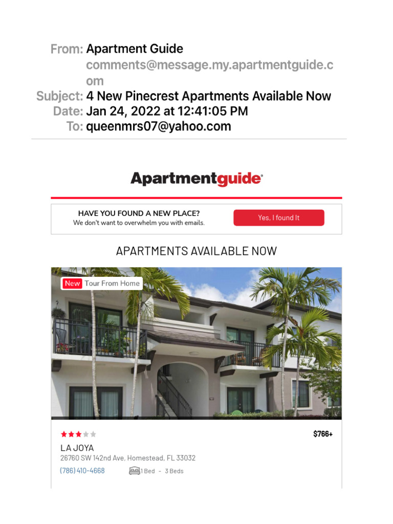 4 New Pinecrest Apartments Available Now | PDF