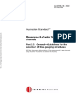 As 3778.2.5-2001 Measurement of Water Flow in Open Channels General - Guidelines For The Selection of Flow Ga