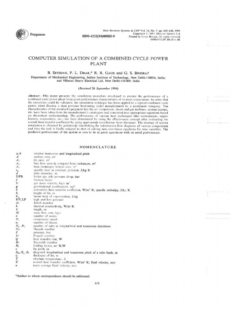 Comp Simu CCPP | PDF