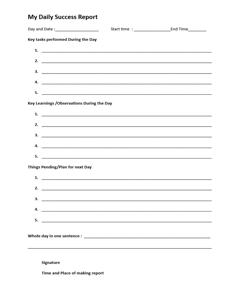 DSR Report Format | PDF