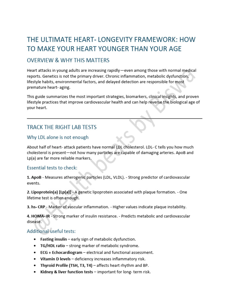 Health of Heart | PDF | Cardiovascular Diseases | Heart
