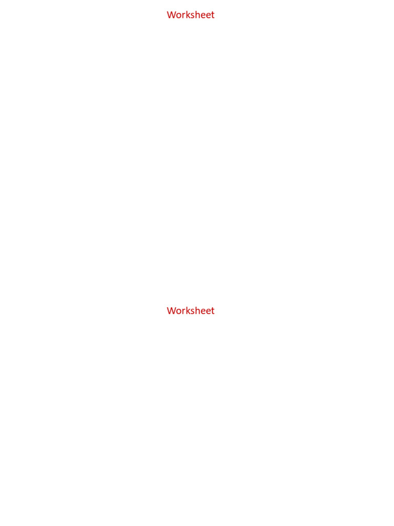 Blank Worksheets | PDF