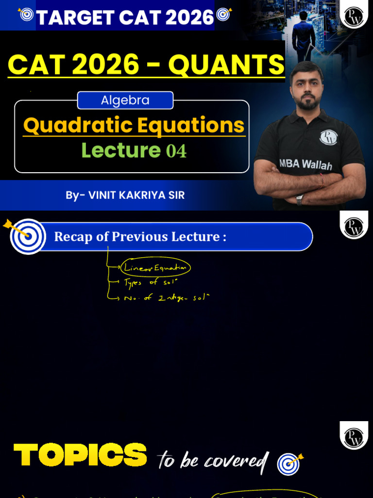 Algebra 04 Class Notes | PDF | Equations | Quadratic Equation