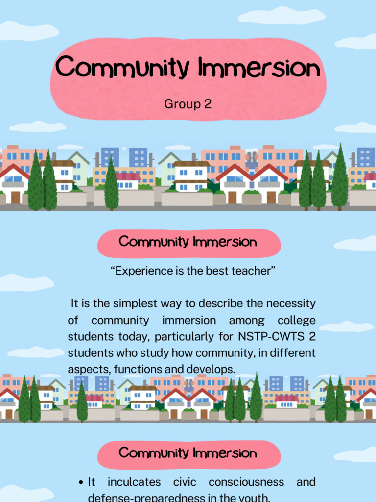 Community Immersion Compressed | PDF | Community | Service Learning