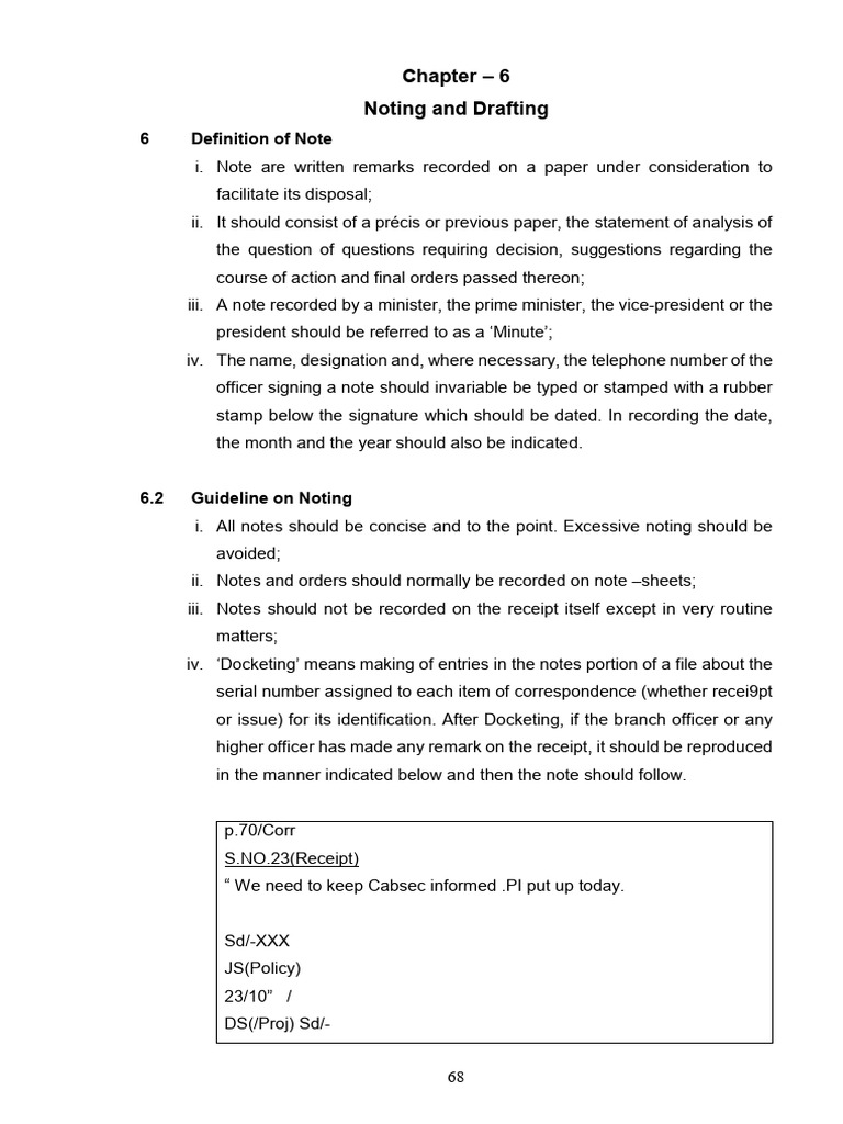 Noting and Drafting | PDF | Communication | Precedent