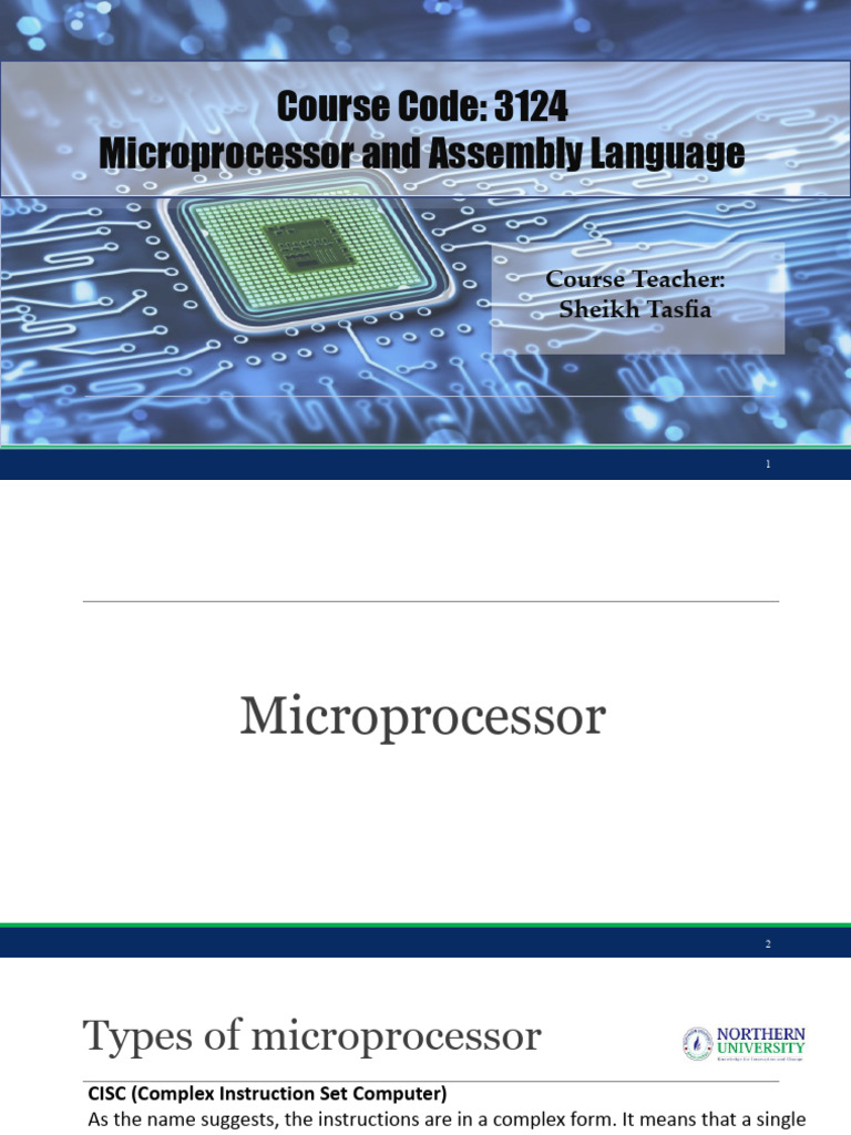 MLecture 2 | PDF | Microprocessor | Central Processing Unit